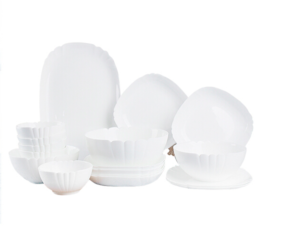 樂美雅（Luminarc）露特莎鋼化玻璃瓷餐具套裝18件套 微波爐適用