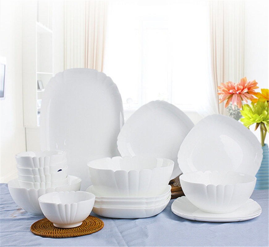 樂美雅（Luminarc）露特莎鋼化玻璃瓷餐具套裝18件套 微波爐適用