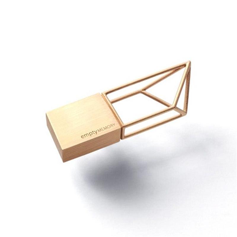 幾何元素 后工業(yè)風創(chuàng)意金屬結構U盤 促銷會議禮品
