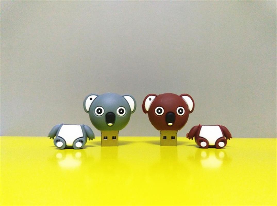 U盤定制 迷你PVC軟膠U盤 可愛考拉U盤 立體樹熊優(yōu)盤 澳洲特色禮品