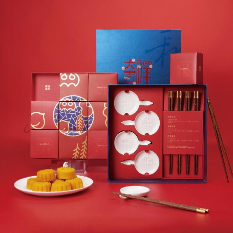  中秋大吉祥-禧福筷套裝 禮品送領導創(chuàng)意禮品定制套裝