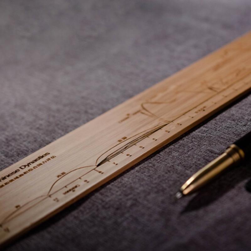 歷史年代尺中國風(fēng)創(chuàng)意實(shí)木竹制工藝品文具辦公刻字六一禮物 中國年代尺