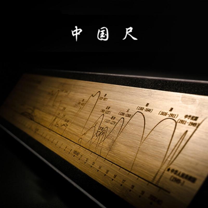 歷史年代尺中國風(fēng)創(chuàng)意實(shí)木竹制工藝品文具辦公刻字六一禮物 中國年代尺