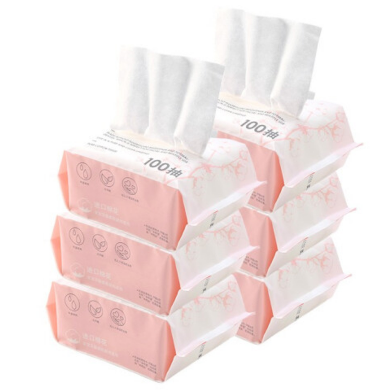 廿一棉干濕兩用棉柔巾100抽/隨身包