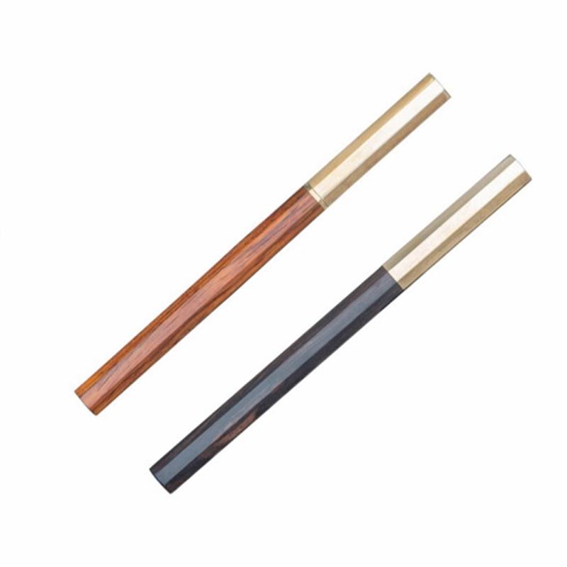 八方木筆簽字筆商務(wù)高檔禮品實(shí)木中性筆  微凹黃檀八方木筆