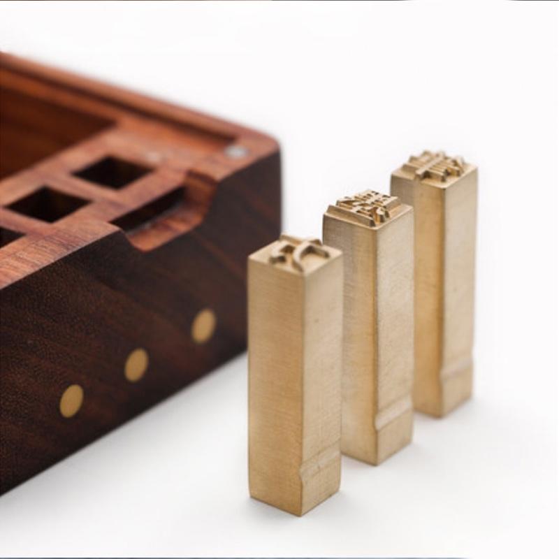 筆墨方花梨文盒套裝-文房系列