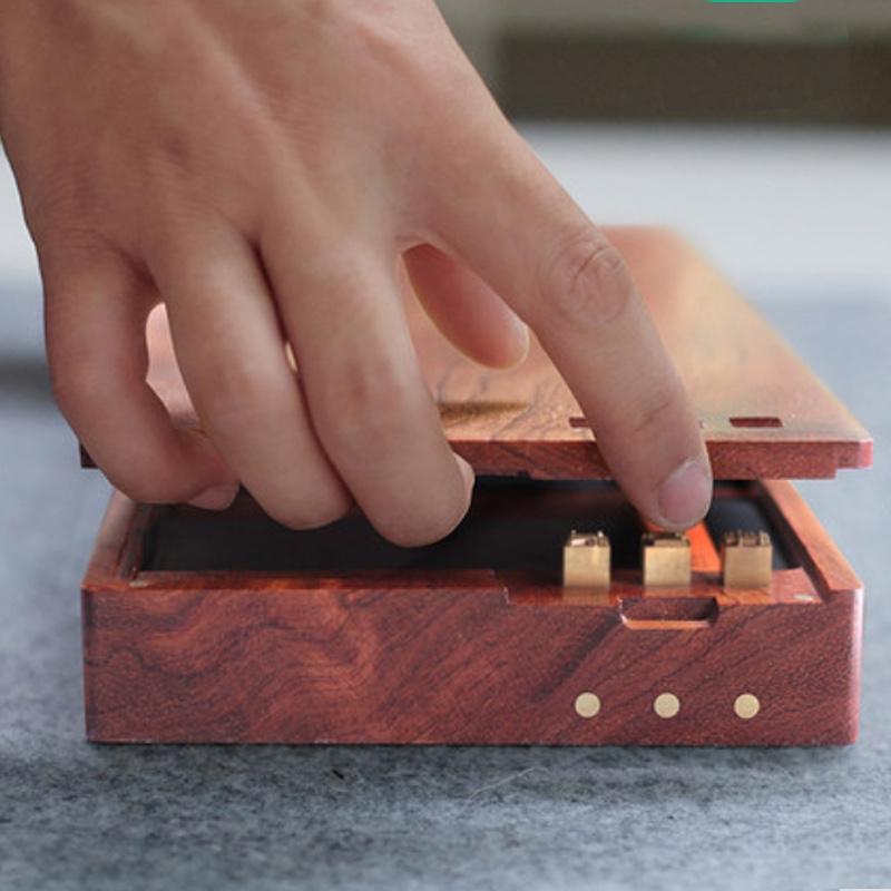 筆墨方花梨文盒套裝-文房系列