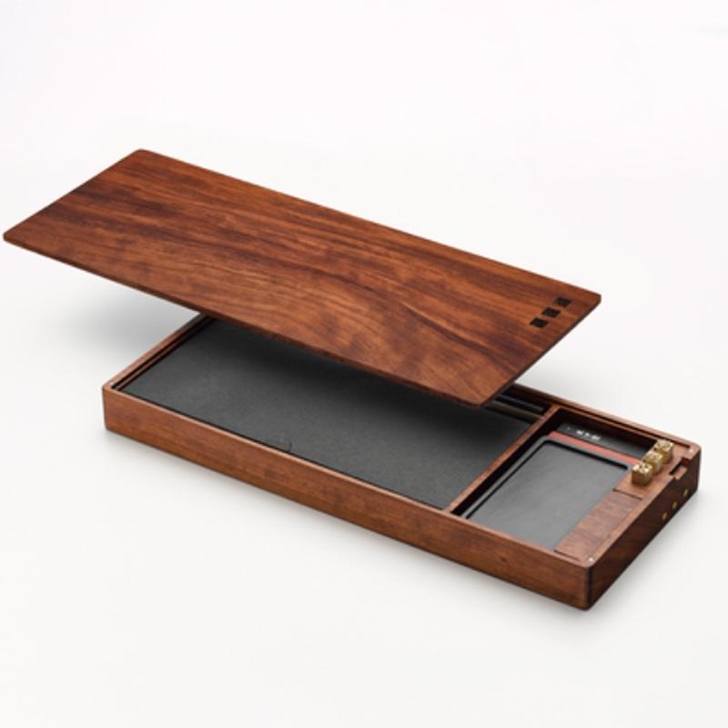 筆墨方花梨文盒套裝-文房系列