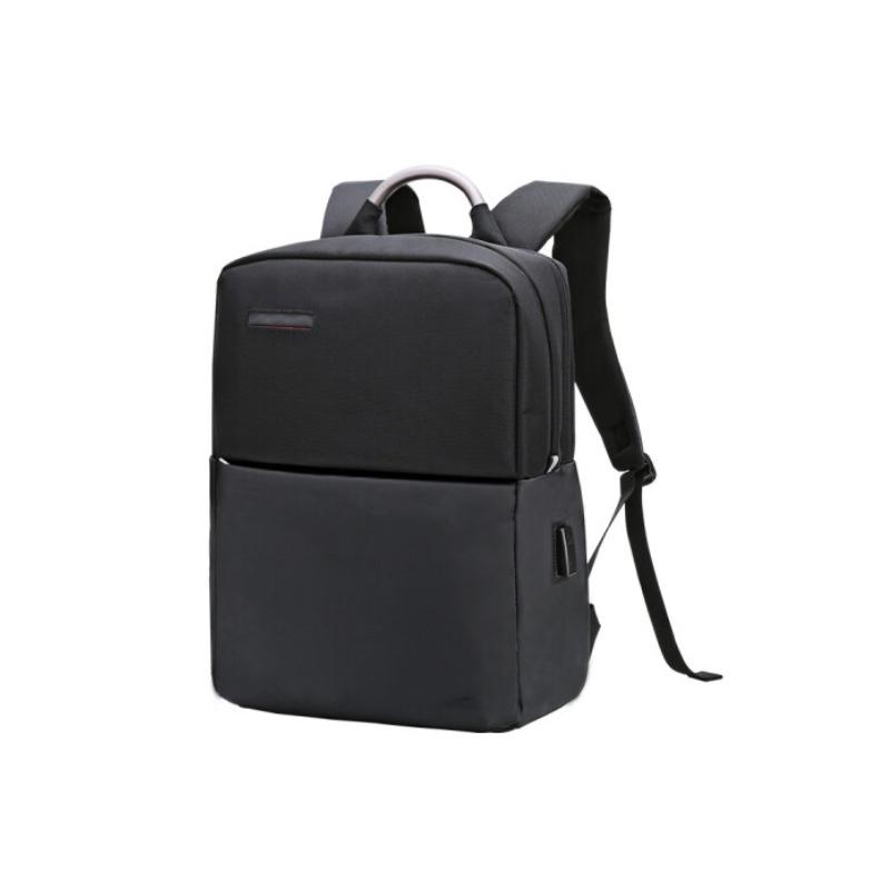 愛華仕雙肩包簡約商務(wù)多功能15寸電腦包時尚男士旅行背包OCB4593 黑色