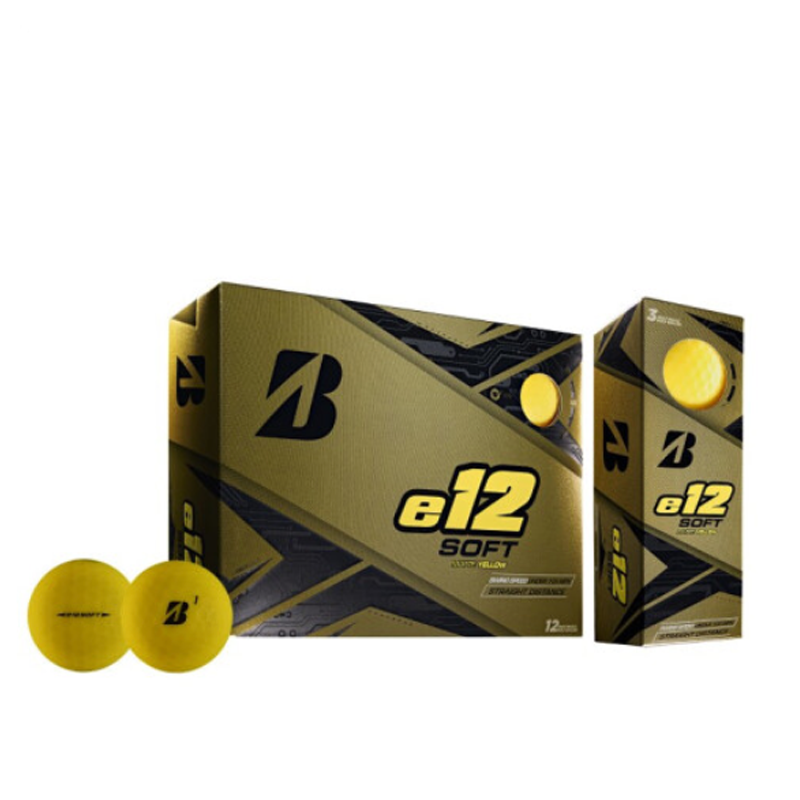 Bridgestone普利司通 高爾夫球 E12 SOFT 三層球 啞光綠