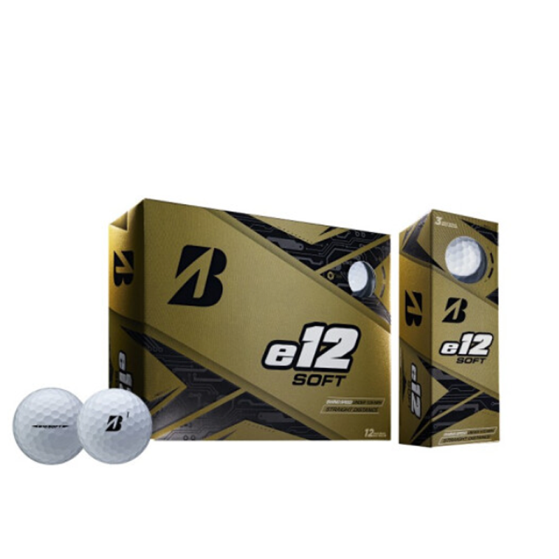 Bridgestone普利司通 高爾夫球 E12 SOFT 三層球 啞光綠