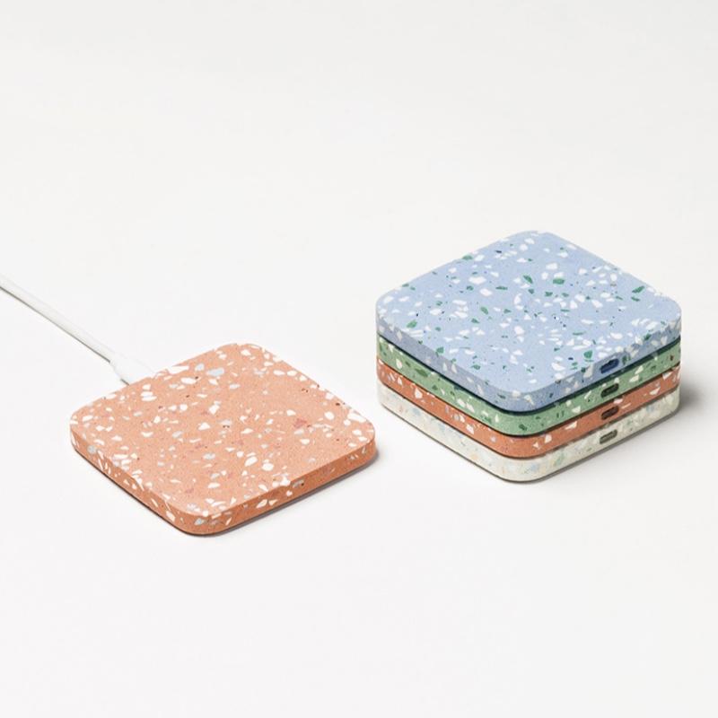 新品原創(chuàng)X10水磨石無(wú)線充電器apple 快充版支持iPhoneX手機(jī)8p 