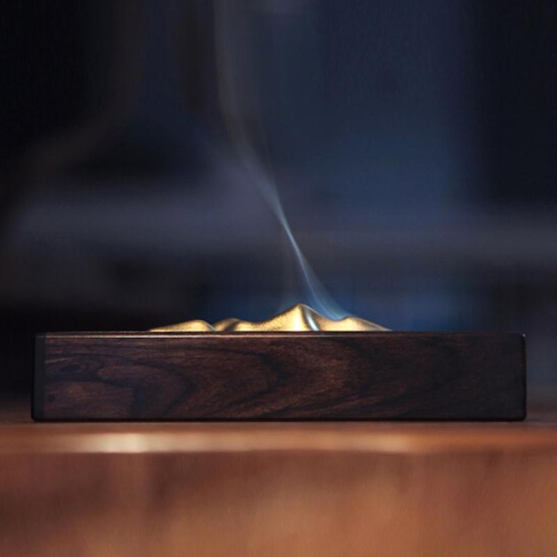 東匠高檔創(chuàng)意紫光檀香插香爐香具禮物便攜隨身香盒香器具 藏山香盒