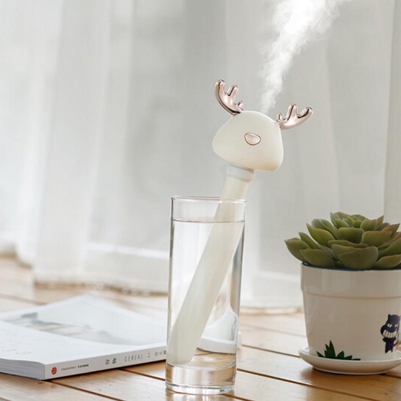 迷你usb加濕器 車(chē)載小鹿角家用靜音臥室孕婦嬰兒小型辦公室空氣補(bǔ)水噴霧創(chuàng)意采購(gòu)禮品