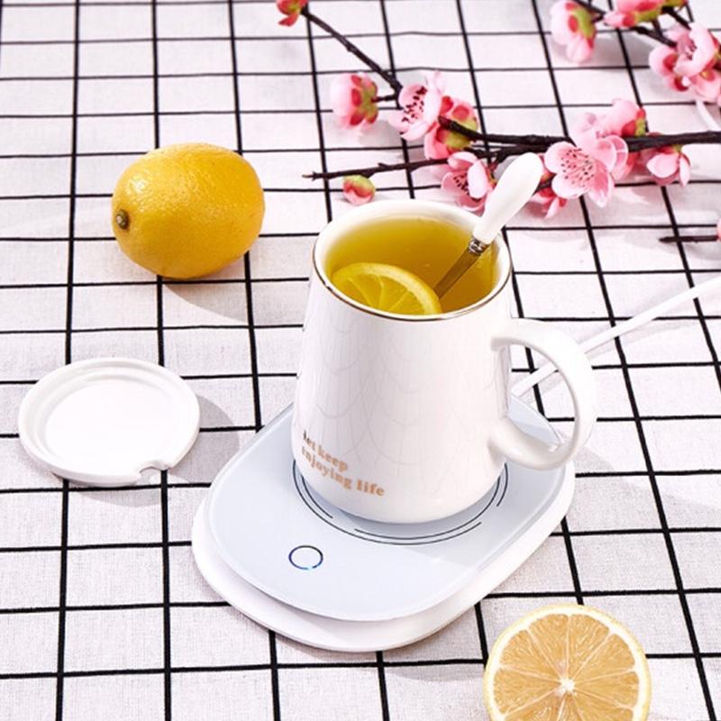 匯米恒溫杯暖暖杯馬克保溫杯智能水杯生日禮物女55度熱牛奶神器咖啡杯墊新年元旦跨年年貨節(jié)送女友實用禮品