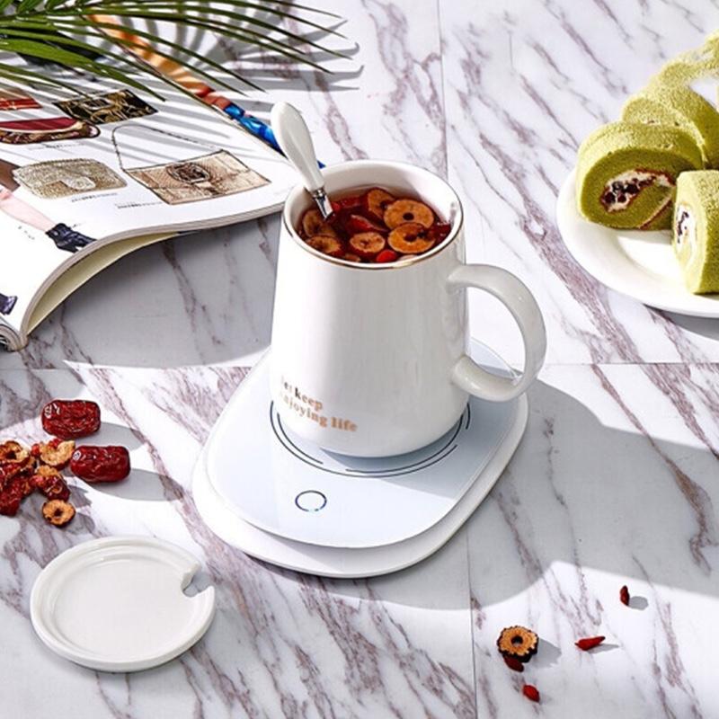 匯米恒溫杯暖暖杯馬克保溫杯智能水杯生日禮物女55度熱牛奶神器咖啡杯墊新年元旦跨年年貨節(jié)送女友實用禮品