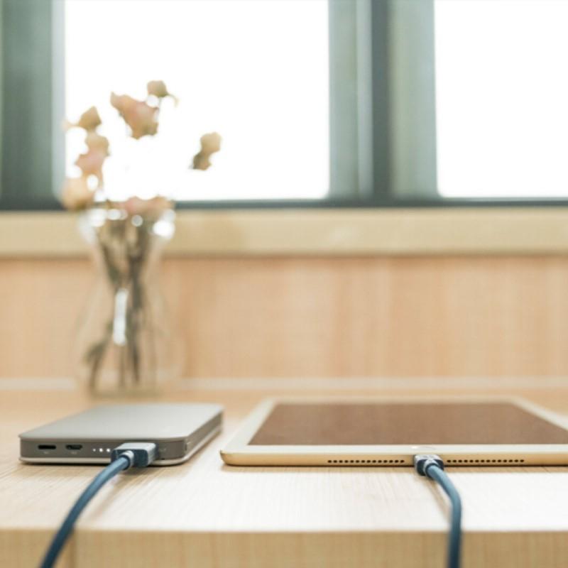 SOLOVE素樂充電寶10000毫安大容量迷你超薄便攜小巧蘋果安卓手機通用移動電源Type-c/蘋果雙輸入接口 櫻花粉 