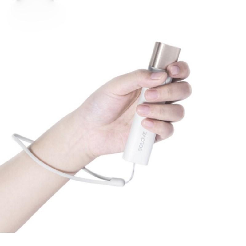   solove素樂(lè) 隨身燈光手電筒移動(dòng)電源3000毫安正品迷你充電寶 素米白 3000