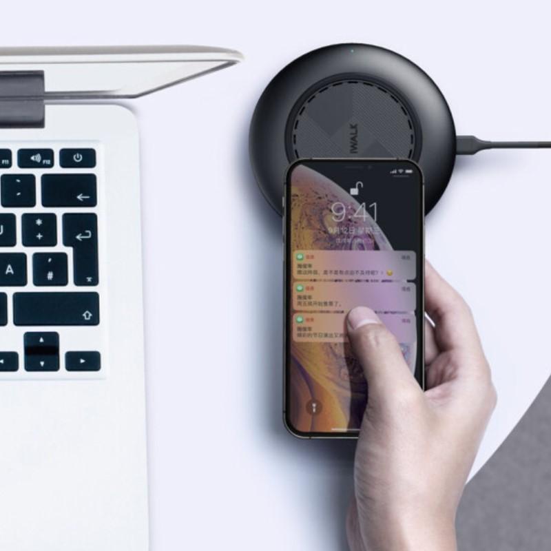 愛沃可（iWALK）蘋果無線充電器iphoneX/XS/XR三星華為手機(jī)快充底座 黑色