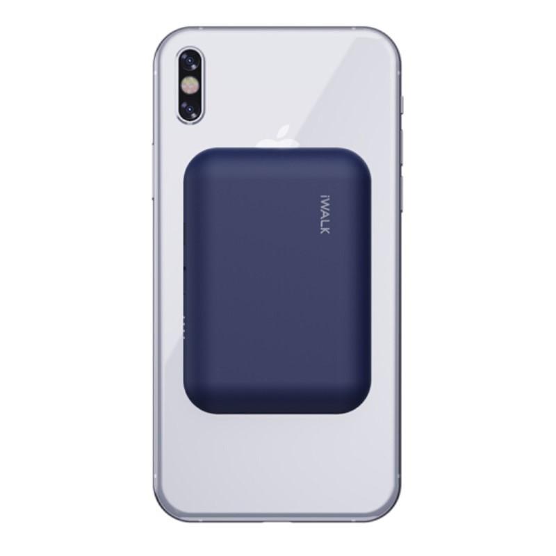 愛(ài)沃可( iWALK ) 無(wú)線充電寶 超薄迷你便攜移動(dòng)電源 深藍(lán)色 適用于三星華為iPhone xxsxr等手機(jī) 