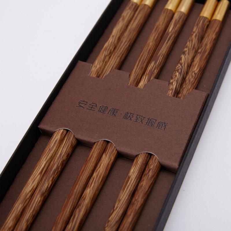 清樸堂 元昇筷 圓雞翅筷三雙裝家用無漆無蠟高檔筷子禮品