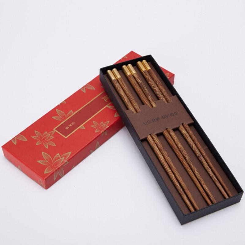 清樸堂 元昇筷 圓雞翅筷三雙裝家用無漆無蠟高檔筷子禮品