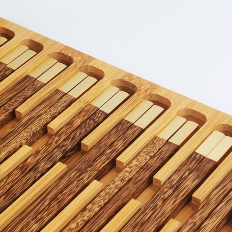 清樸堂 家宴 精品私人定制禮品10雙裝筷子禮盒套裝定制餐具禮物實(shí)木筷子竹盒裝 1.8雞翅木 