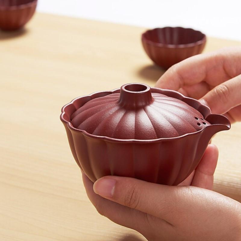 清樸堂-葵紋寶器紫砂便攜茶具 隨身茶具定制禮品 