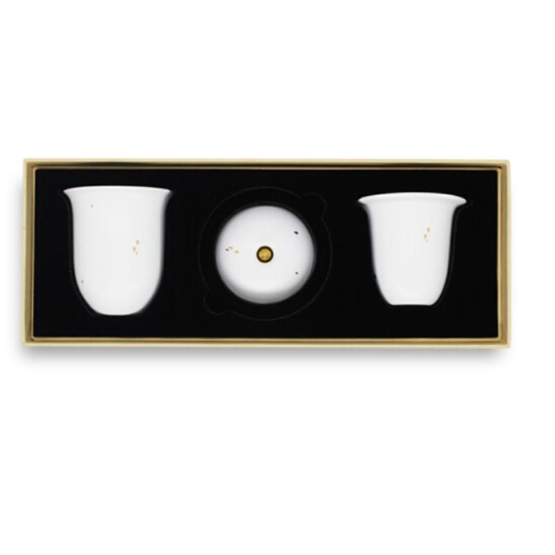 清樸堂 露珠套裝 簡茶器 純手工高白瓷功夫茶具茶杯大號敬茶杯泡茶碗陶瓷杯 