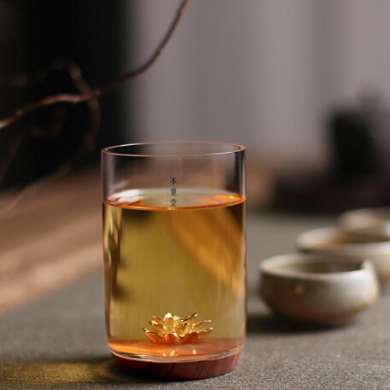 不覺堂木璃私杯品茗私杯玻璃茶杯主人杯單杯禮品杯水杯茶杯茶具心蓮