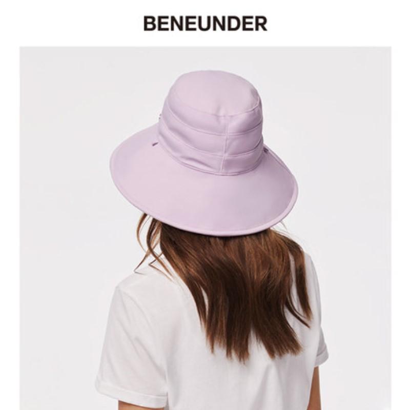 BENEUNDER蕉下漁夫帽女雙面百搭 遮臉太陽帽大檐春夏遮陽防曬帽子
