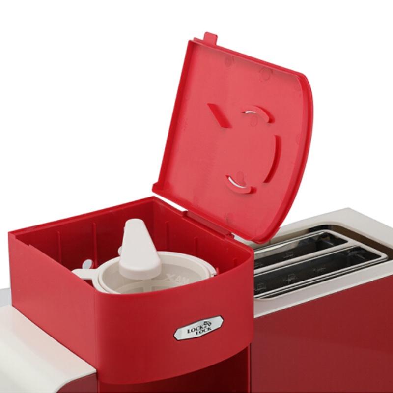 LOCK&LOCK EJB327RED 二合一早餐機(多士爐、咖啡機)