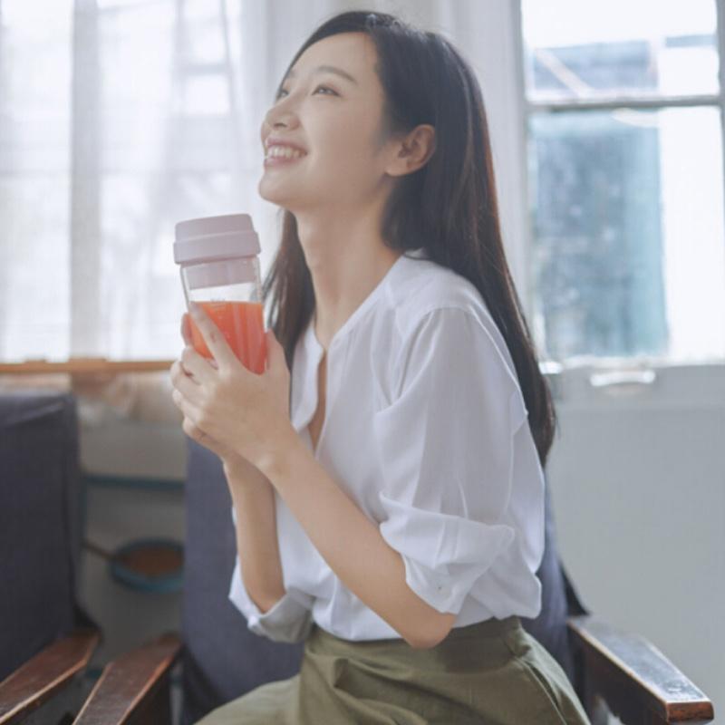 sohome親果杯家用榨汁杯榨汁機(jī)電動(dòng)攪拌迷你便攜隨身水果榨汁機(jī) 粉色