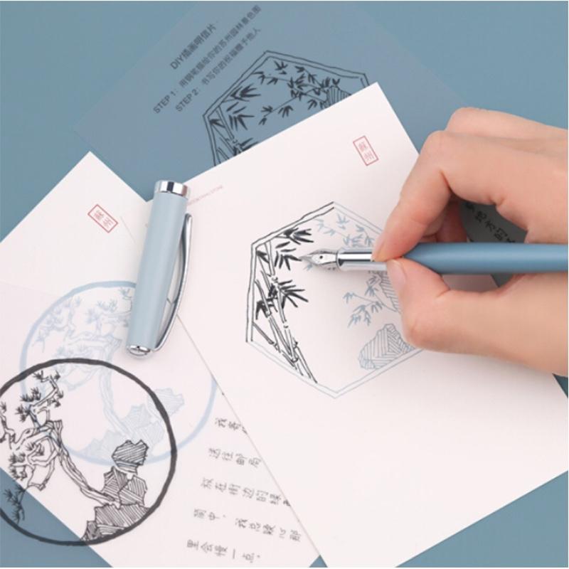 ipluso意索鋼筆墨水禮盒中國(guó)城市系列銥金筆尖辦公學(xué)生簽字筆 蘇州天青