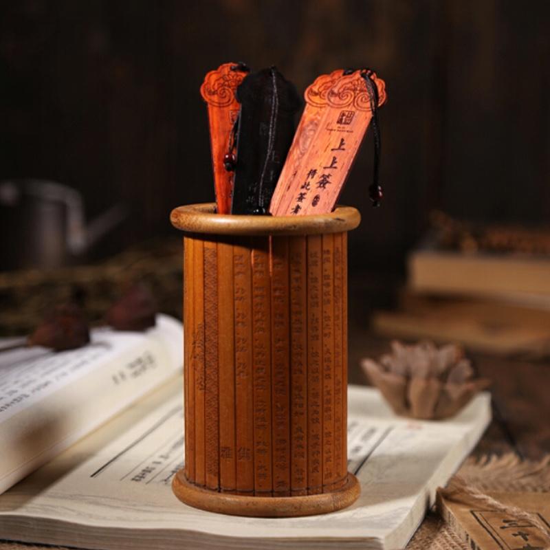 呈意文化-如意上上簽 新中式創(chuàng)意古典紅木書簽中國風(fēng)禮物木質(zhì)書簽復(fù)古定制LOGO刻字文創(chuàng)禮品教師節(jié)禮物 紅木-紅酸枝