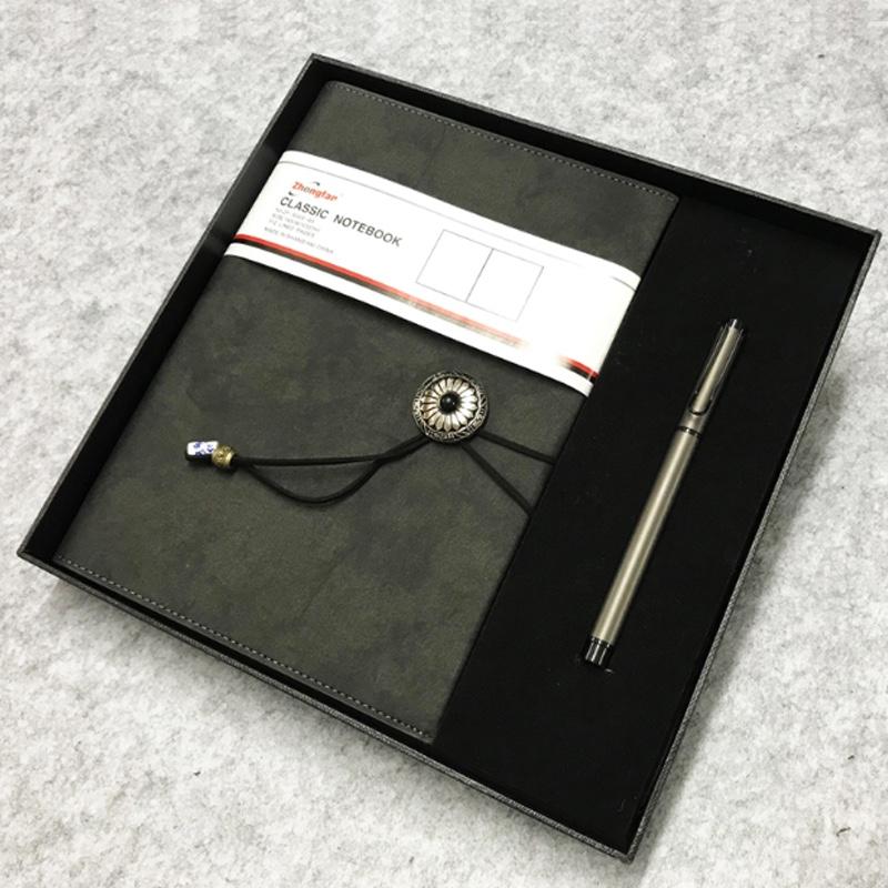 波西米亞風(fēng)活頁記事商務(wù)本配筆定制筆記本白領(lǐng)會(huì)議教師節(jié)禮物