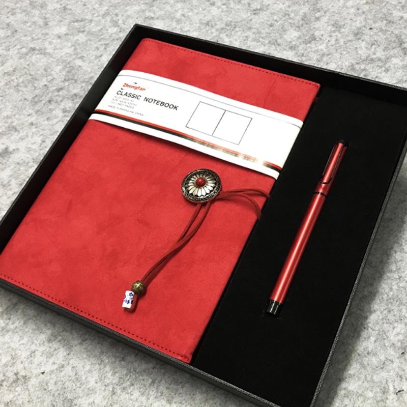 波西米亞風(fēng)活頁記事商務(wù)本配筆定制筆記本白領(lǐng)會(huì)議教師節(jié)禮物