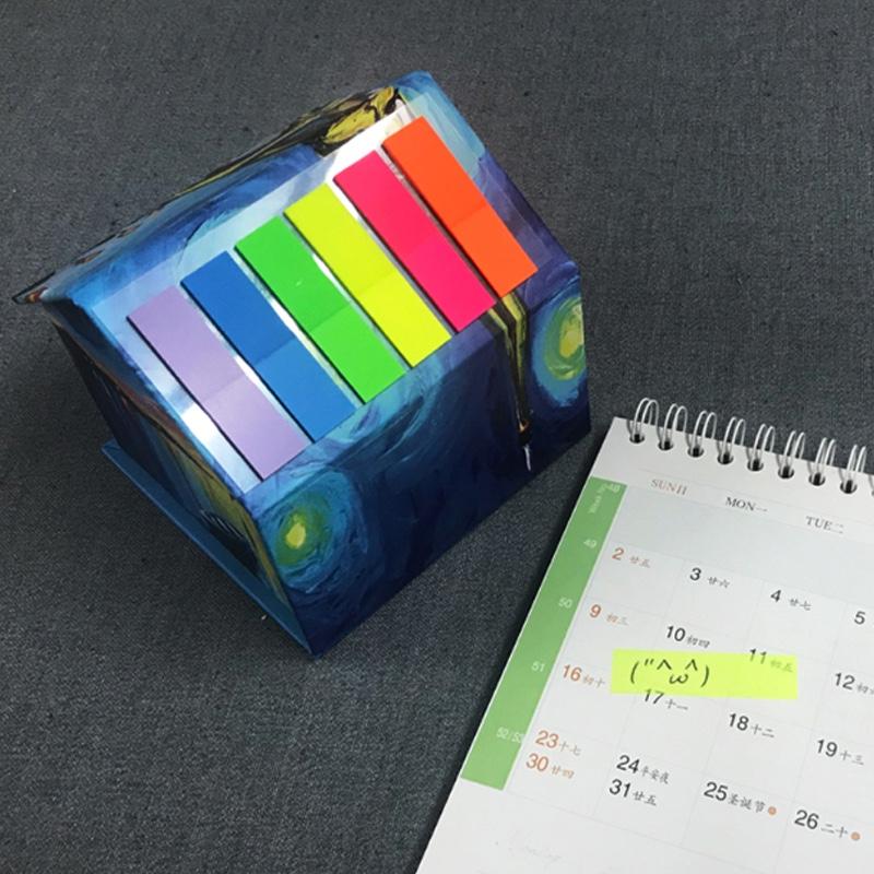 縱橫便利貼創(chuàng)意六色條pet標(biāo)房子組合便簽紙時(shí)尚