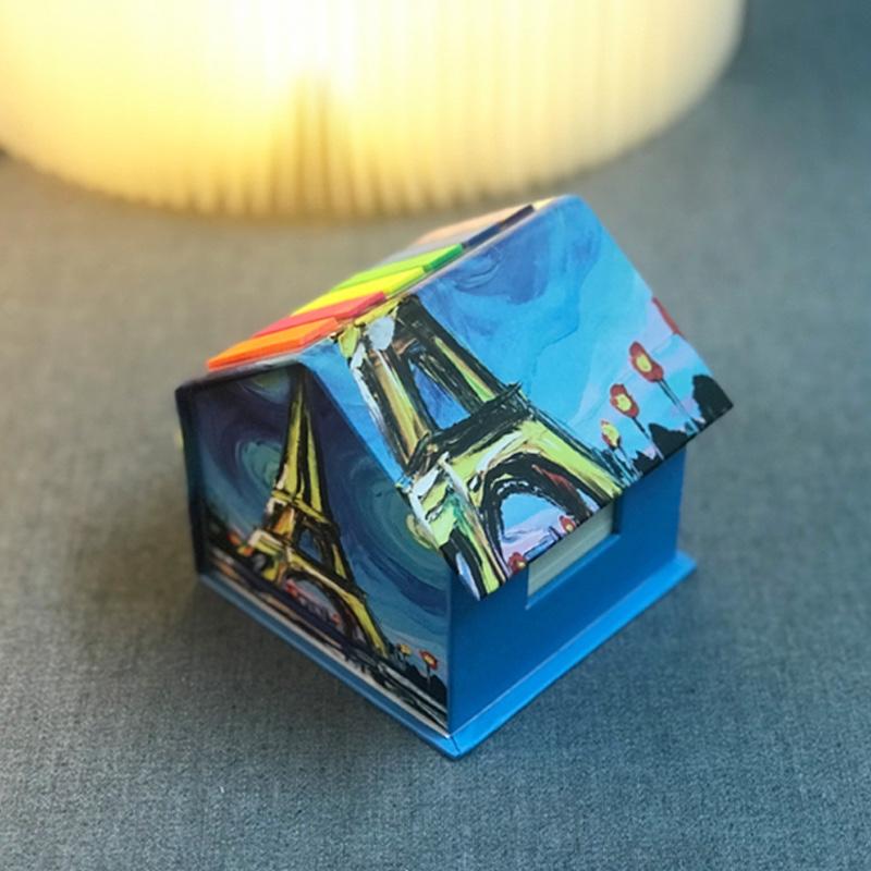 縱橫便利貼創(chuàng)意六色條pet標(biāo)房子組合便簽紙時(shí)尚