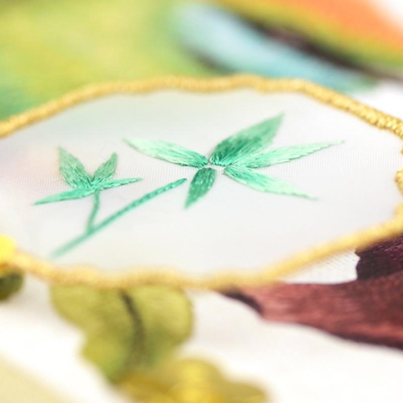 新品古風(fēng)書(shū)簽刺繡diy套件團(tuán)扇蘇繡書(shū)簽文創(chuàng)禮品復(fù)古中國(guó)風(fēng)竹子