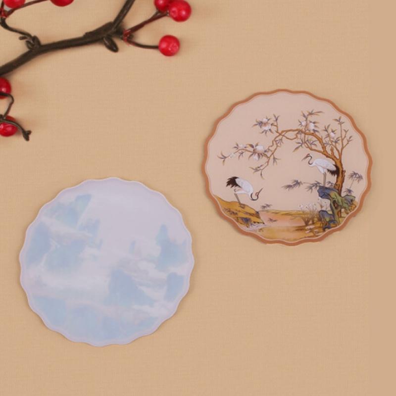 故宮文化 瑞鶴晴嵐杯墊套裝硅膠杯墊家居用品 文創(chuàng)禮品 生日紀念日母親節(jié)禮物 瑞鶴晴嵐 杯墊套裝