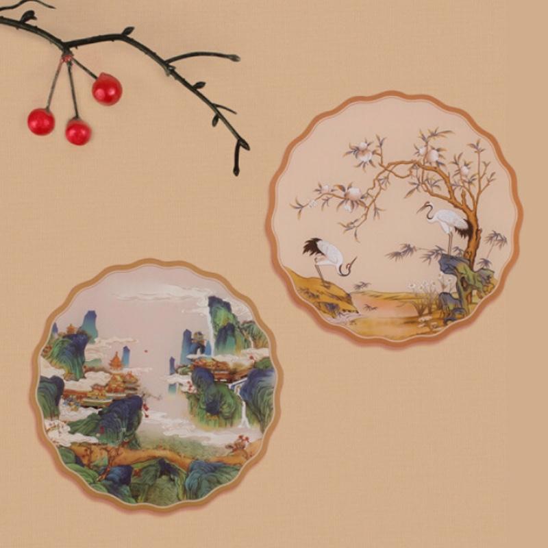 故宮文化 瑞鶴晴嵐杯墊套裝硅膠杯墊家居用品 文創(chuàng)禮品 生日紀念日母親節(jié)禮物 瑞鶴晴嵐 杯墊套裝