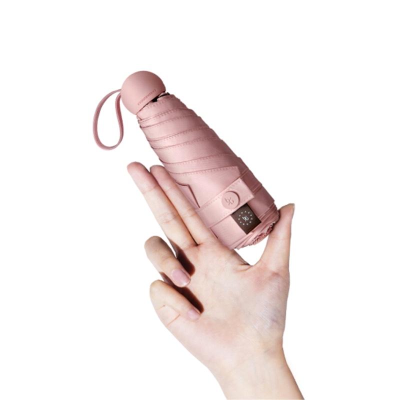 蕉下BANANAUNDER太陽傘遮陽傘女防曬傘晴雨傘防紫外線焦下五折傘膠囊系列 仲夏粉