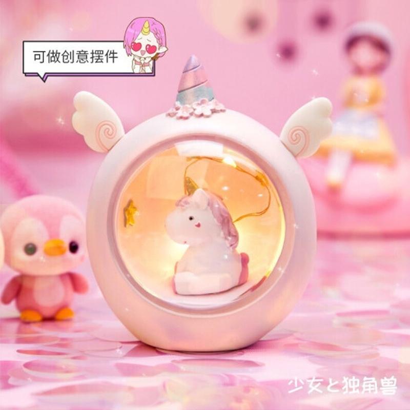 生日禮物女孩兒童女生創(chuàng)意獨(dú)角獸小夜燈ins少女心房間布置網(wǎng)紅裝飾品星星燈飾臺(tái)燈臥室送閨蜜女朋友小朋友 粉色獨(dú)角獸