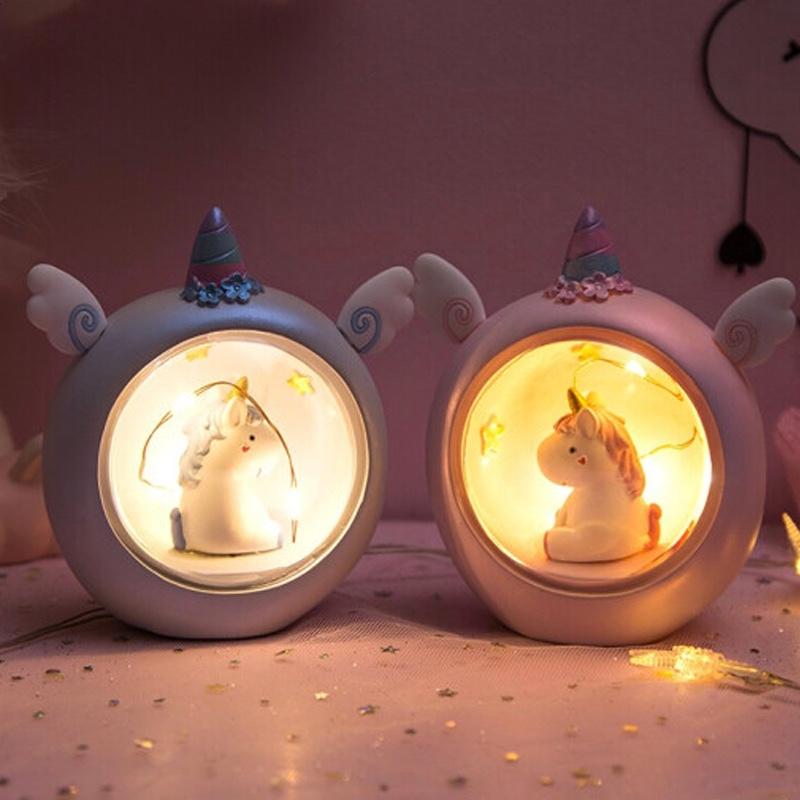 生日禮物女孩兒童女生創(chuàng)意獨(dú)角獸小夜燈ins少女心房間布置網(wǎng)紅裝飾品星星燈飾臺(tái)燈臥室送閨蜜女朋友小朋友 粉色獨(dú)角獸