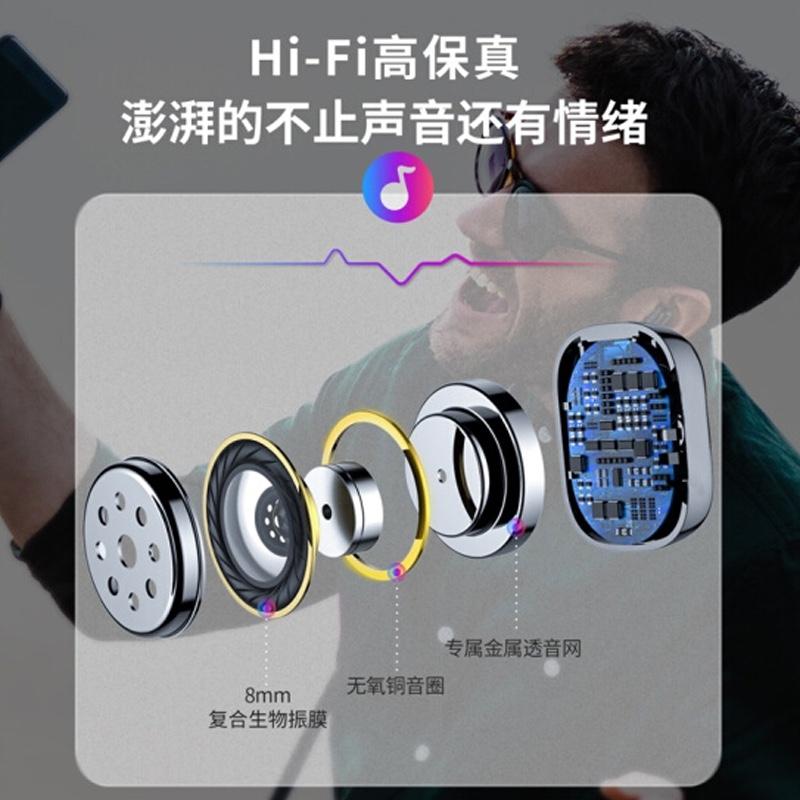 倍思（Baseus）真無線藍牙耳機迷你 單耳9D重低音運動跑步HIFI降噪入耳式 蘋果華為小米三星vivo通用 黑