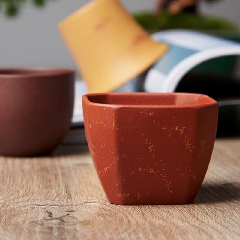 大器天成五色紫砂小杯宜興原礦純手工主人杯創(chuàng)意功夫茶具商務(wù)禮品可定制 帶茶款