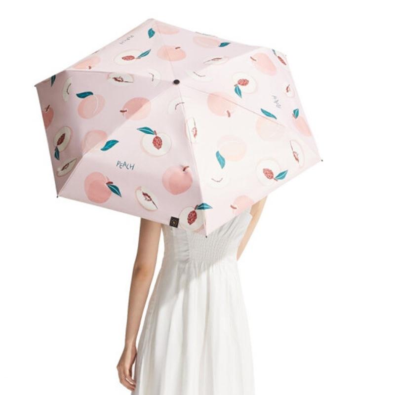 蕉下(BANANAUNDER)果趣系列口袋傘五折太陽(yáng)傘女遮陽(yáng)傘防曬傘晴雨傘防紫外線(xiàn)傘黑膠傘焦下 初桃