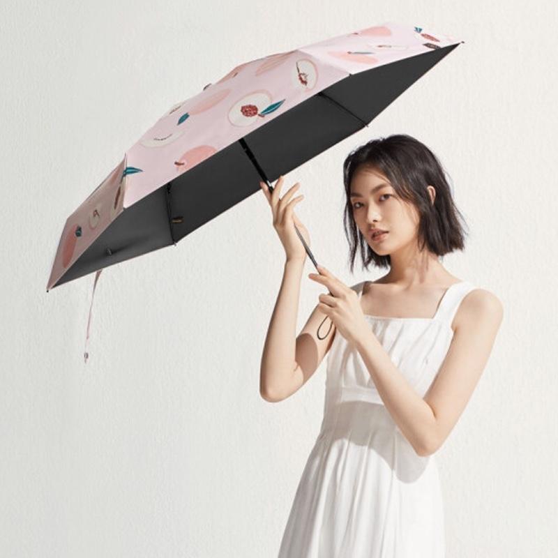 蕉下(BANANAUNDER)果趣系列口袋傘五折太陽(yáng)傘女遮陽(yáng)傘防曬傘晴雨傘防紫外線(xiàn)傘黑膠傘焦下 初桃