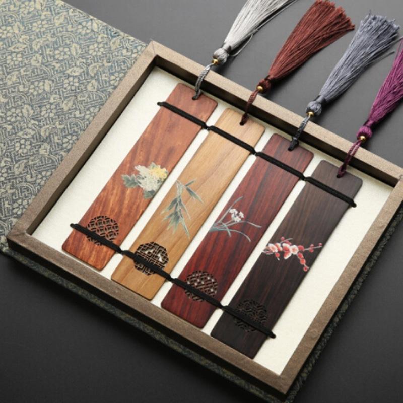 紅木書簽套裝 中國(guó)風(fēng)畢業(yè)季紀(jì)念品送老師同學(xué)黑檀木質(zhì)復(fù)古風(fēng)書簽定制商務(wù)小禮品送長(zhǎng)輩 創(chuàng)意生日禮物送女生